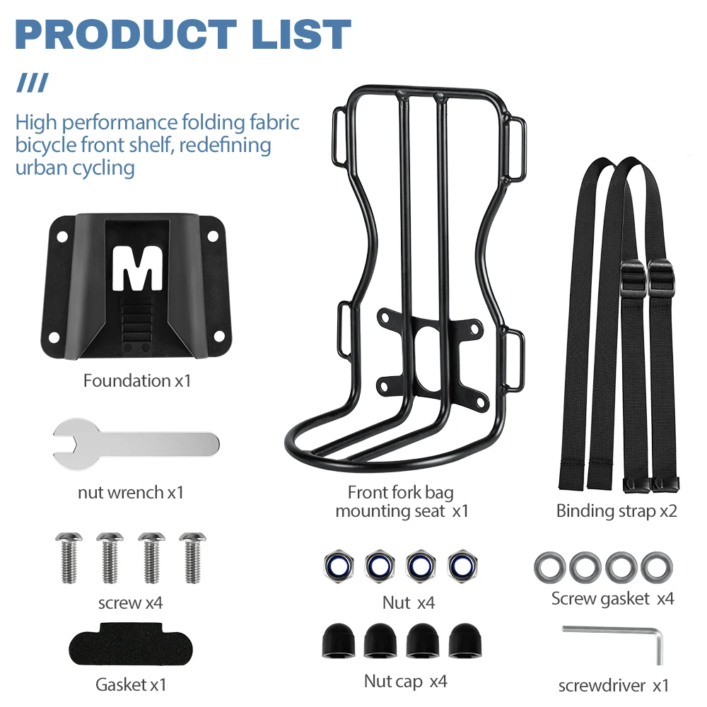 NEWBOLER Metall-Frontgepäckträger für Brompton Fahrrad, Leichter Vorderer Gepäckträger, Fahrrad-Zubehör – Detail 4