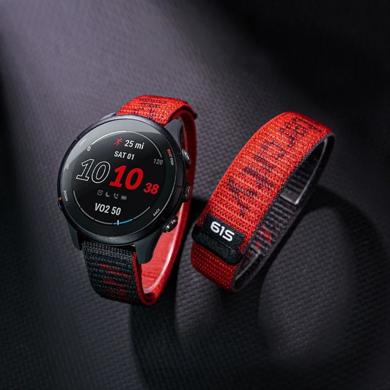 22mm Nylon Watch Strap for GARMIN Fenix 8-47mm Fenix7 7pro 6 6Pro 5 Forerunner255 265 955 Instinct 2 Watchband Wristband
