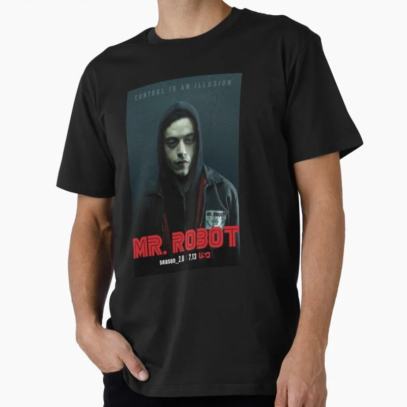 Футболка Mr Robot с принтом, 100% хлопок, размеры S-6XL