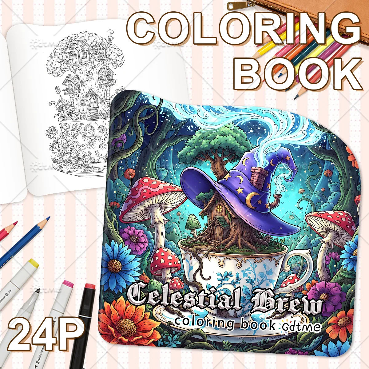 1PC Bold-easy Irregular Patterns Coloring Book for Adults Cute Drawing Book Perfect Gift for Party and Birthday