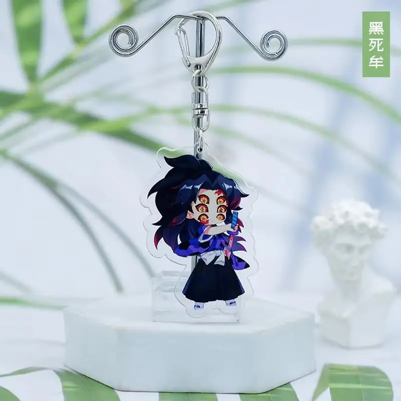 Demon Slayer Acrylic Keychains Kamado Tanjiro Nezuko Agatsuma Zenitsu Kochou Shinobu Hashibira Inosuke Keyrings Pendants Figure