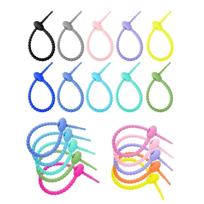 

Силиконовый кабель ярких цветов, гибкие и долговечные застежки-молнии.