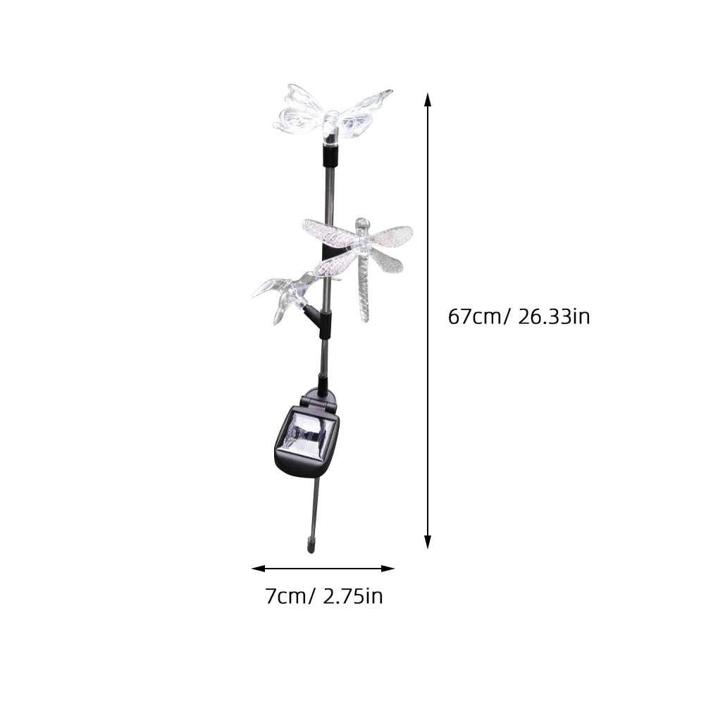 

Solar Animal Garden Lights Stake Decor Hummingbird Dragonfly Butterfly LED Solar Powered Waterproof