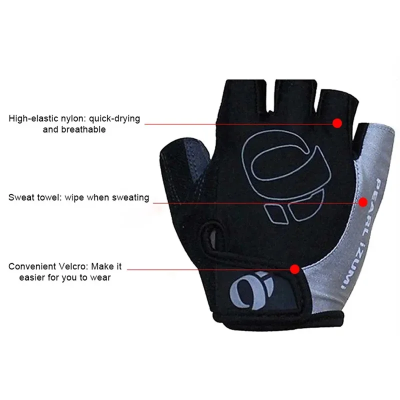 1Pair Gel Half Finger Cycling Gloves Anti-Slip Anti-sweat Anti Shock MTB Road Bike Gloves Bicycle Left-Right Hand Gloves