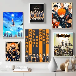 Haikyuu Vintage Posters Sticky Whitepaper Sticker DIY Room Bar Cafe Room Wall Decor