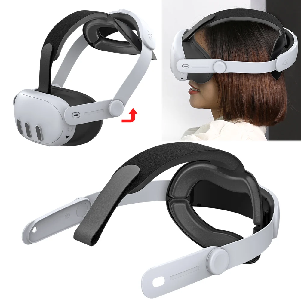 Adjustable Head Strap Enhanced Support and Comfort Head Band Reduce Pressure for Meta Quest 3/for Meta Quest 3S VR Accessories