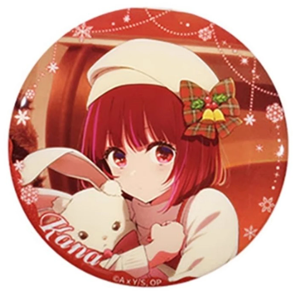 58 مللي متر أنيمي OSHI NO KO Hoshino Aquamarin Saitō Ichigo Arima Kana MEMCYO تأثيري حلي شارة دبوس SPTE صفيح بروش ﻿   الدعامة جيلف