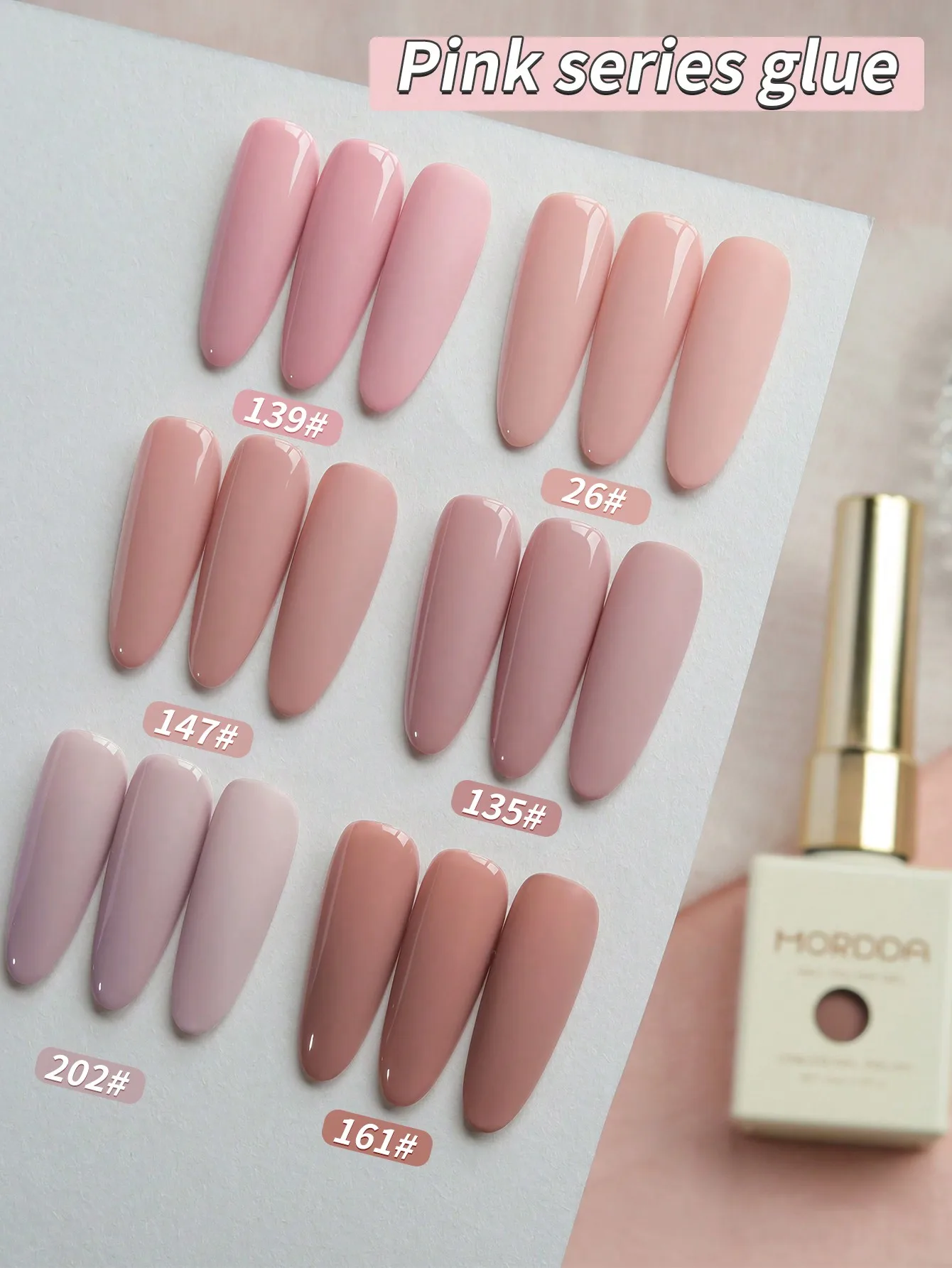 

6 шт., 15 мл, розовая серия, модный цветной гель-лак для ногтей с этой серией, идеально подходит для начинающих, домашний маникюрный салон.