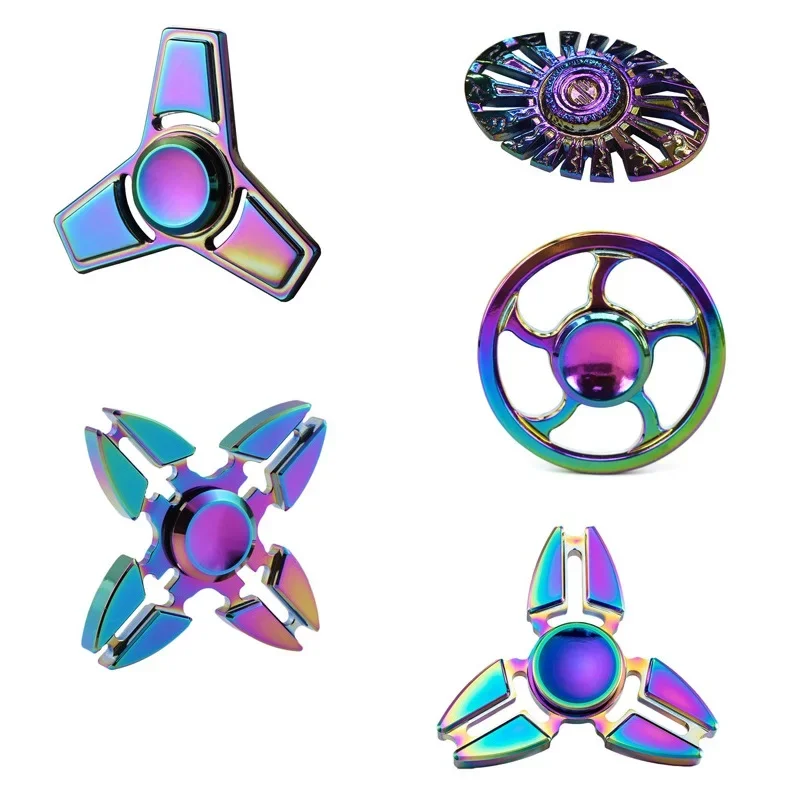 New Metal Fidget Spinner Toys AntiStress Alloy Finger Gyro R188 Fingertip Adult Hand Toy 60-65mm Fidget Spinner