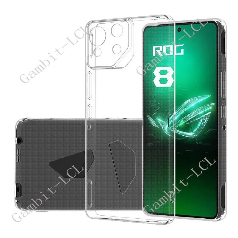 Anti-Falling Case For ASUS ROG Phone 8 Pro Soft Silicone TPU Original Shockproof Back Cover ON Phone8Pro 8Pro AI2401 Shell