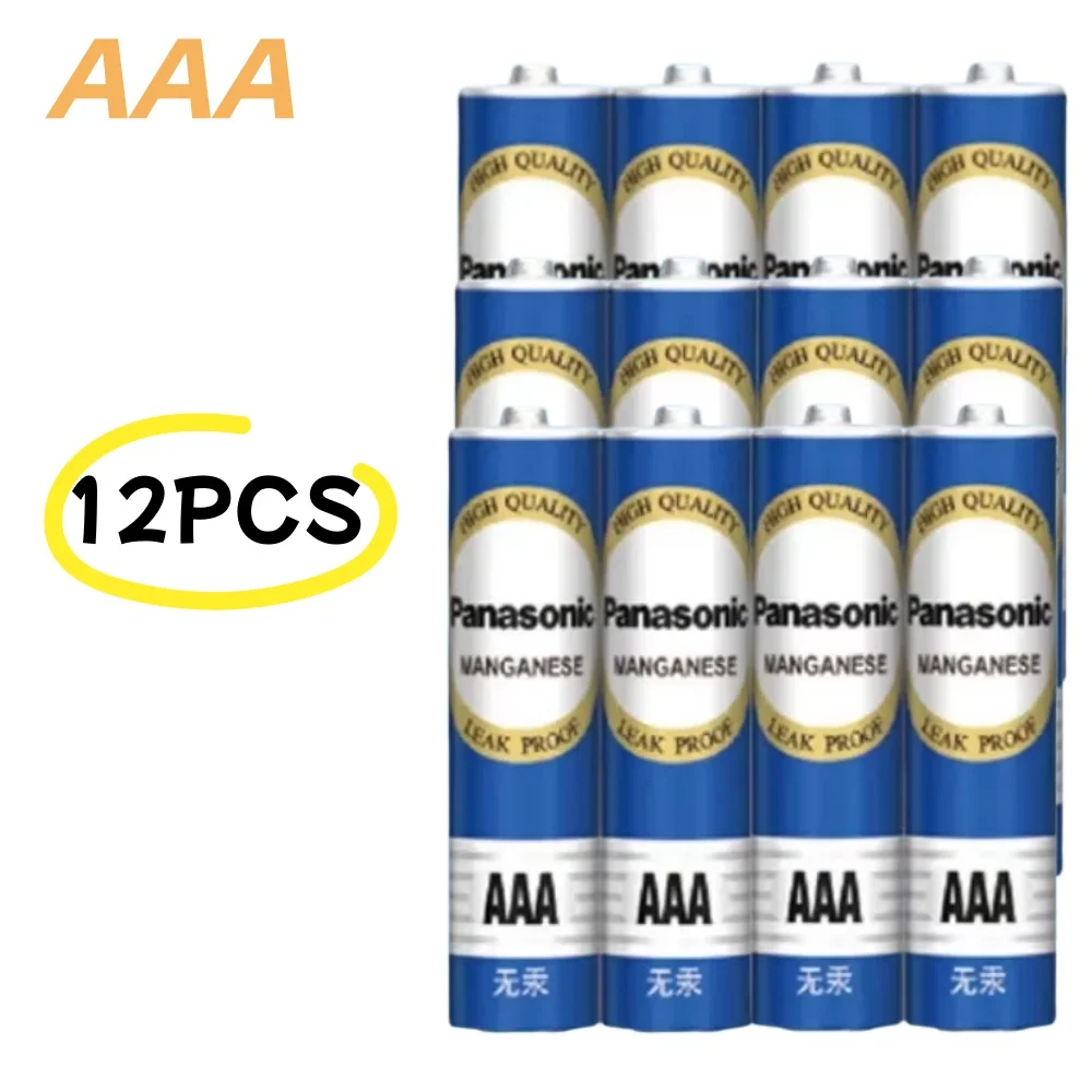 Originele Panasonic 1,5v AAA AA wegwerp-koolstofbatterijen met hoge capaciteit, geschikt voor speelgoed, afstandsbedieningen, draadloze muizen, enz.