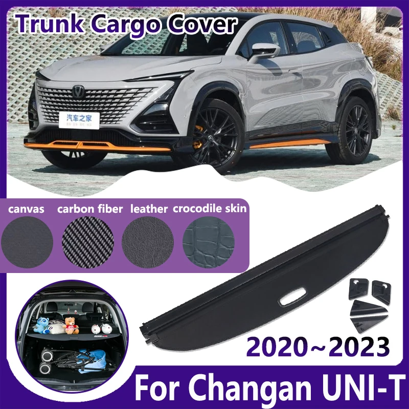 For Changan UNI-T Accessories 2020 2021 2022 2023 UNI T Car Trunk Curtain Cargo Cover Luggage Rear Boot Tray Mat Shielding Shade