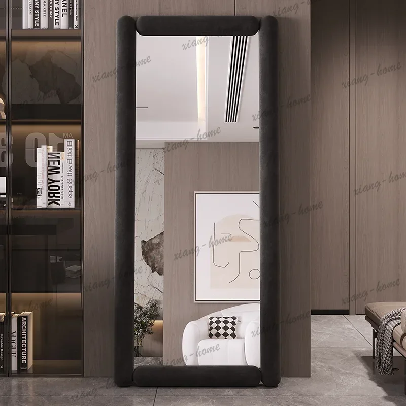 LJYCreative Art Full Body Mirror, Modern Household Soft Decoration Mirror, Advanced Fitting Mirror Elegant Indoor Stylish Durabl