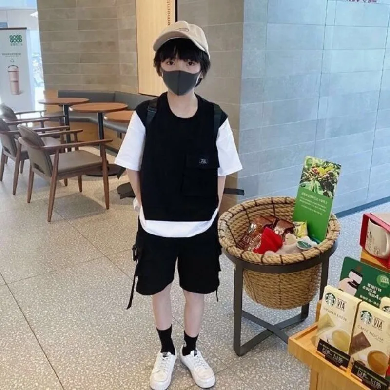 

Two-piece Short Sleeve Boys' Clothes Set 8 10 Year Old Boy Fashion Children 14 Years Toddler Clothing Summer Wear Outdoor Kids 7