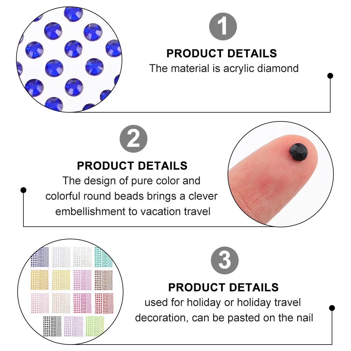 

DIY Acrylic Diamond Stickers Eye Rhinestone Face Jewels 15 Sheets Eco-Friendly Safe Material Wedding Music