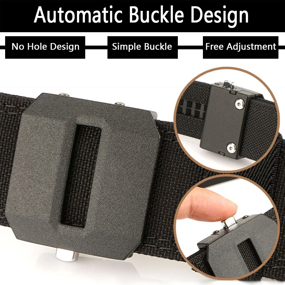 Tushi neuer harter taktischer Gürtel für Männer Waffen gürtel edc Metall automatische Schnalle ipsc Nylon Outdoor Sport gürtel männlicher Militär gürtel