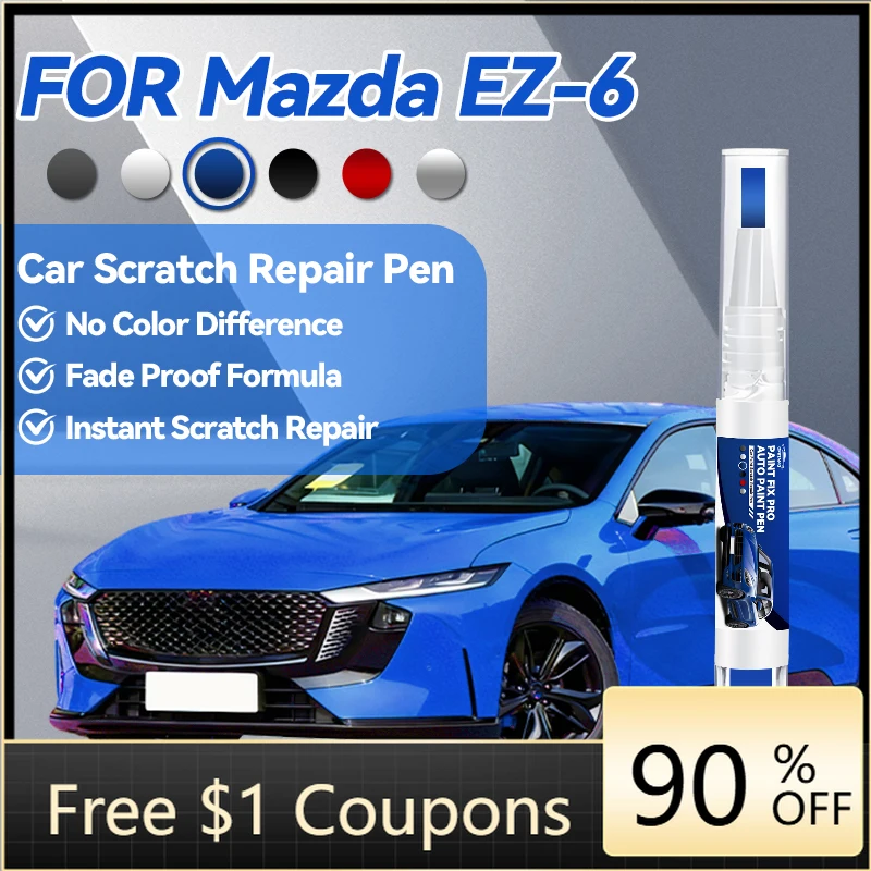 

Tool Car Accessories For Mazda EZ-6 Car Paint Repair Pen Touch Up Scratch Remover DIY Auto Accessories Black White 34K Blue R
