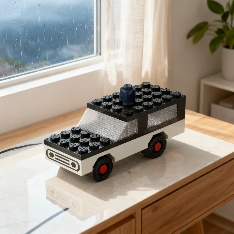 

5082pcs MOC Supersized Scale Classic Police Car Town Classic Model Building blocks Architecture toy Christmas gifts Brick Kids
