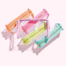 2026 High Quality New Transparent Wash Makeup Bag Travel PVC Waterproof Cosmetic Pouch Organizer Gift