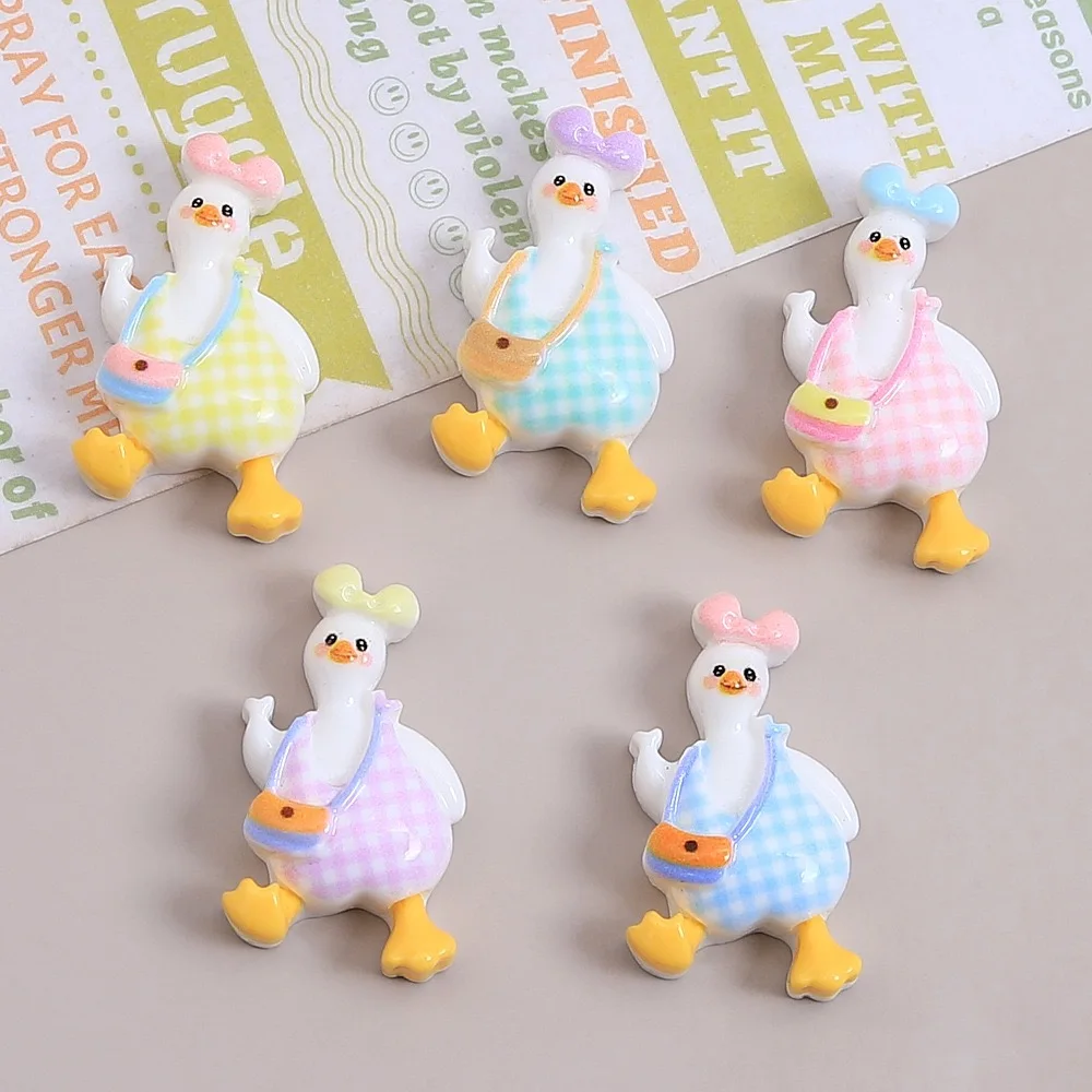 10pcs New Cartoon Animal Cute Duck Resin Faltback Scrapbooking Diy Jewelry Wedding Hairpin Decoration Accessories