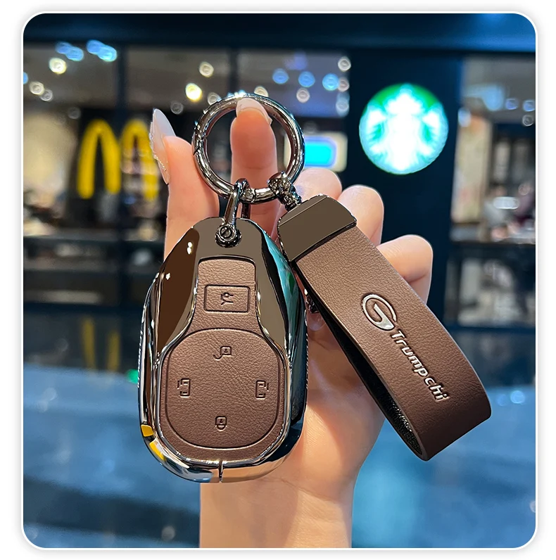 Auto Zink-legierung Schlüssel Fall Abdeckung Halter Kette Für GAC Trumpchi Empow J11 J12 J13 J15 J16 GS8 GS4 GS3 M8 Auto Styling – Detail 11