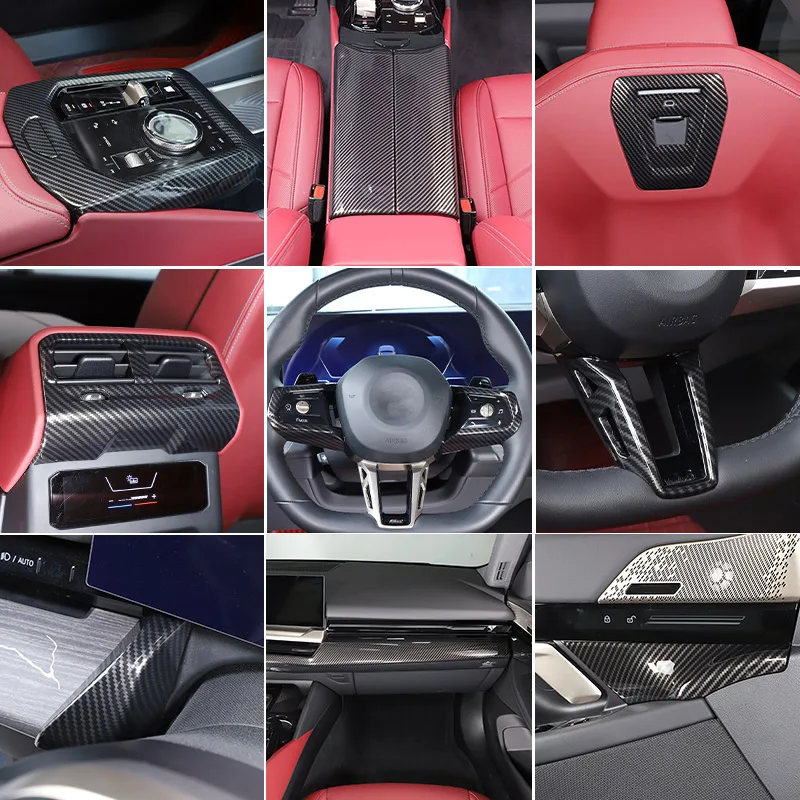 

Внутренний комплект из АБС-пластика из углеродного волокна, приборная панель, консоль, панель переключения передач, декоративная крышка, наклейки для BMW 5 серии G60 2024+