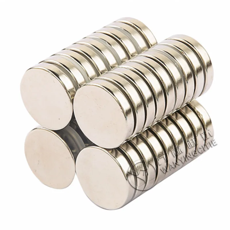 100PCS Neodymium Magnet Wholesale Round Strong Magnetic Magnet Steel High Temperature Resistant Nickel Plated N35-N52 Magnet image 4