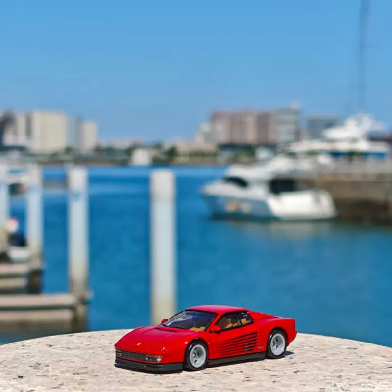 Hot Wheels Ferrari Testarossa Premium Car Culture Modern Classics 1:64 Diecast Model Car Real Riders Metal Body Collectible Toy image 6