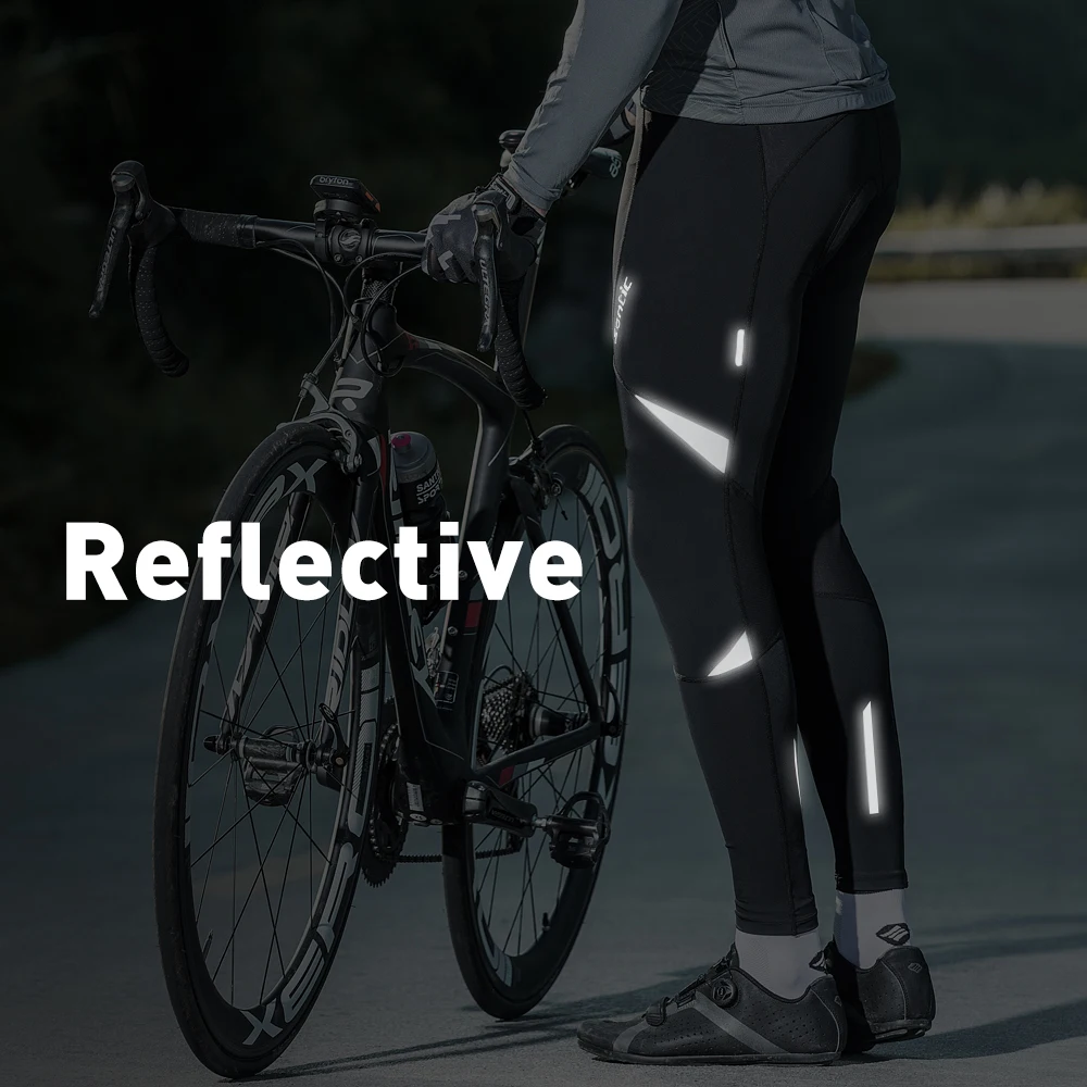 Santic Men Cycling Pants Summer Bicycle Long Pants Cushion MTB Ride Bike Trousers Outdoor Sports Reflective WM7C04091