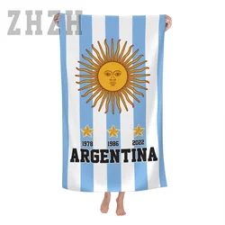 Argentina 3 Stars Country Microfiber Bath Towel Absorbing Soft Water BathTowel Breathable Beach Swimming Bathroom