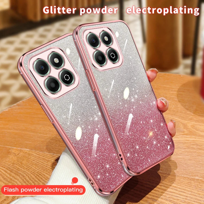 6D Plating Case for Huawei Honor X6b Luxury Glitter Soft Silicone Protection Full Camera Phone Cover HonorX6b JDY-LX1 JDY-LX2