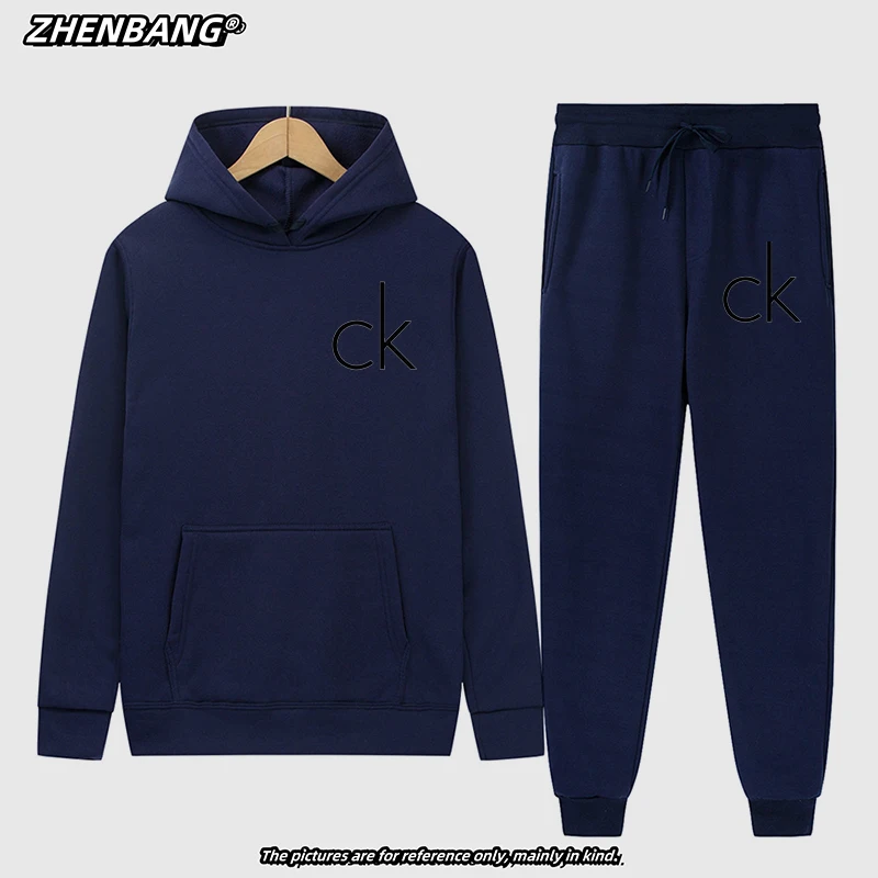 Designer Mens Tracksuits Sweater Trousers Set Basketball Streetwear Sweatshirts Sports Letter Ck Thick Hoodies Men Pants
