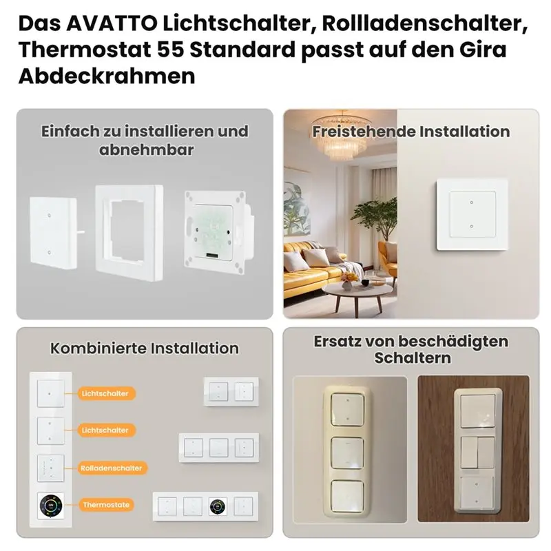 ABKQ-Tuya Wifi Smart Light Switch App Controlled With Remote For Alexa Google Home Router