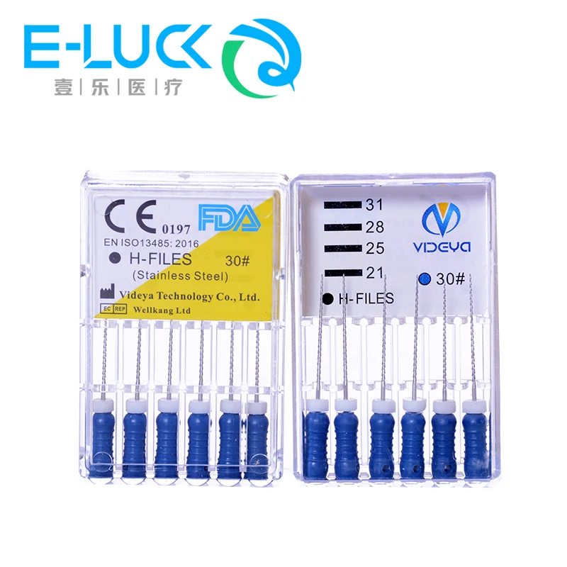 6Pcs/PackDental Endodontic Root Canal H Files Hand Hand Use Files Endodontic Instruments Dentist Tools