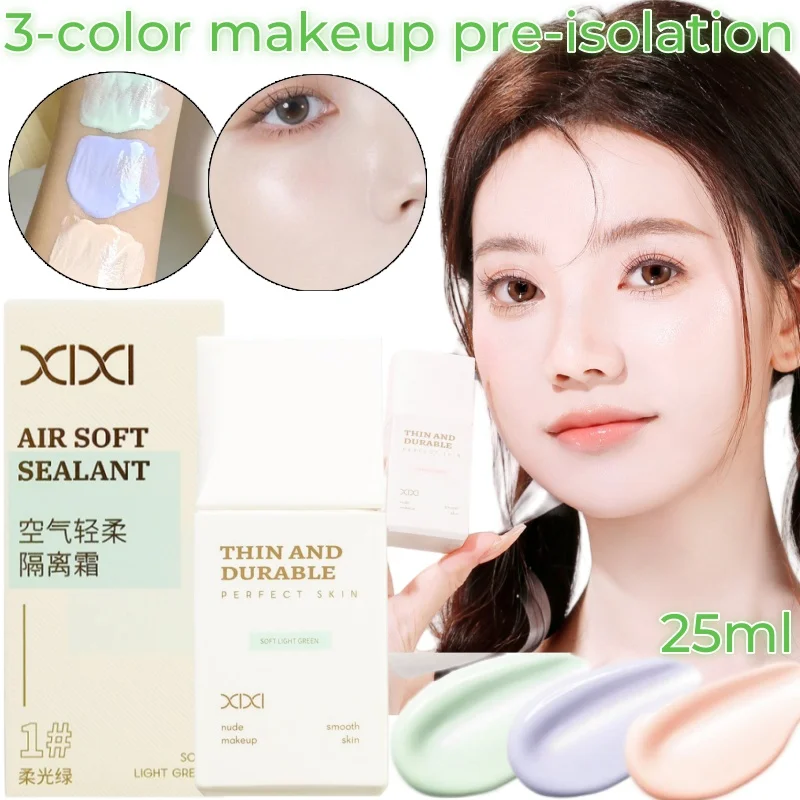 

Xixi 3-color Isolation Cream 25ml Before Makeup, Natural Pseudo-free Makeup Moisturizing Concealer Brightens Skin Tone