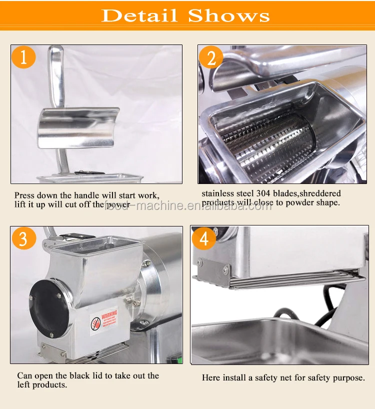 آلة مبشرة خبز البيتزا التجارية الأوتوماتيكية لجبنة الموزاريلا #4