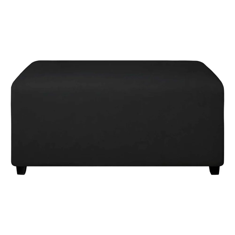 Footstool cover made with stretch Oxford fabric to provide dust and scratch for protection while complementing modern home decor