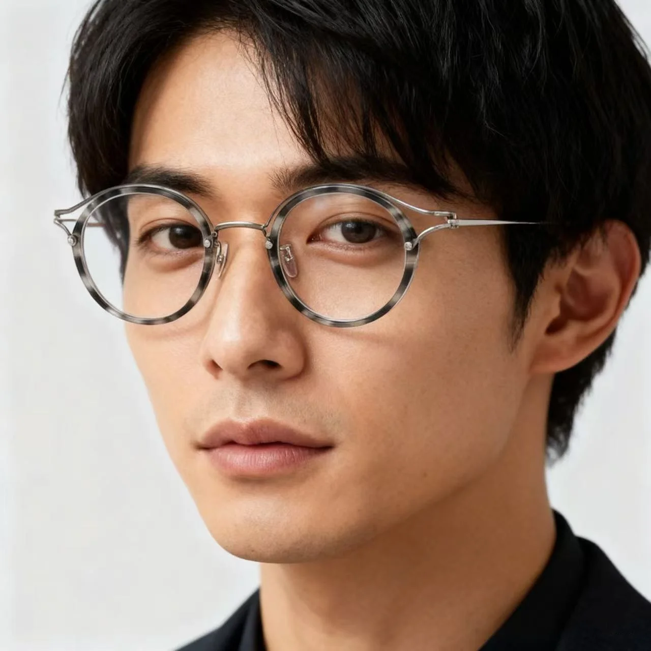 إطارات النظارات اليابانية المصنوعة يدويا الرجعية جولة خلات التيتانيوم النقي النظارات البصرية الرجال والنساء إطار النظارات #3