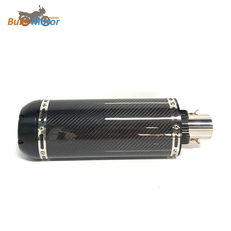 universial exhaust elbow with DB killer 51mm exhaust moto escape carbon fiber exhaust muffler CNC endcap