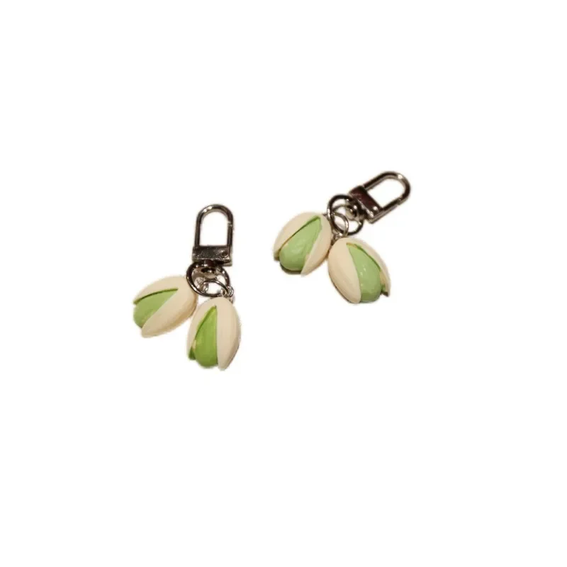 

1pc Pistachio Keychain Creative Food Series Personality Backpack Pendant Cute Lady bag Pendant Accessories