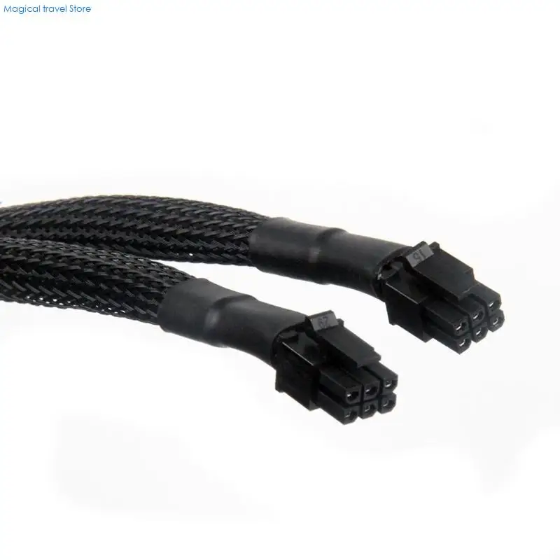 N2UB Flexible 8Pin to Two 6Pin PCIExpress Cable for Devices for Gaming