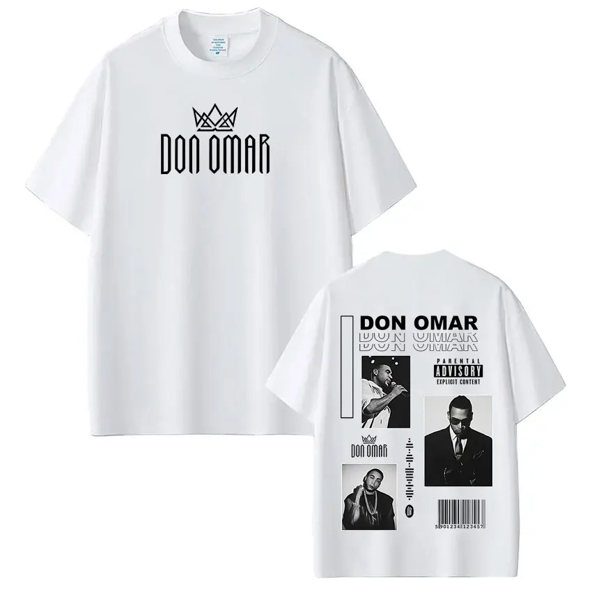 Camisetas con estampado del álbum del rapero Don Omar, camisetas góticas punk a la moda para hombres y mujeres, camisetas holgadas de manga corta de algodón informales, camisetas de hip-hop