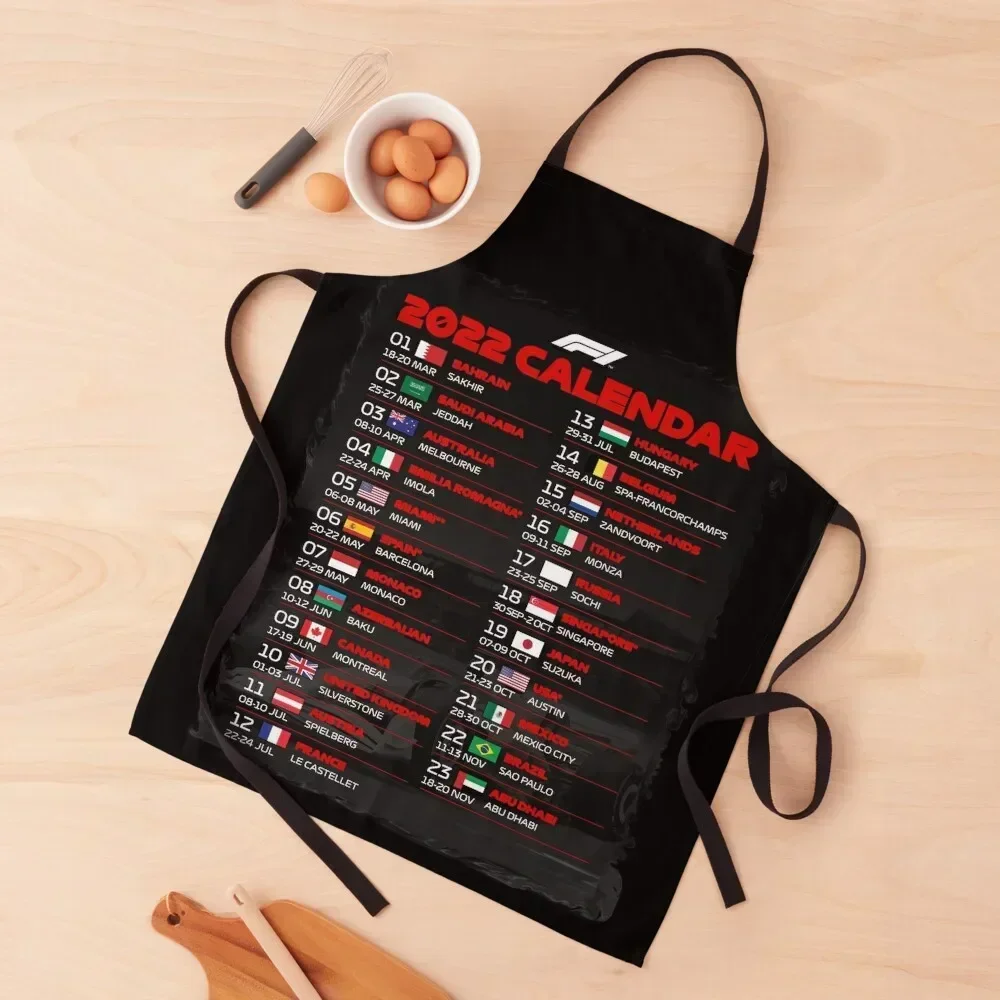 

2022 F1 Calendar Apron Things For Kitchen Kitchens Accessories Apron