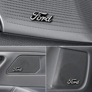 3D Hi-Fi Stereo Stereo Aluminium Emblem Aufkleber für Ford Focus Fiesta Ecosport Escort Ranger Fusion Monda Mustang 6 Hauptverkauf Mustang Lenkrad -Emblem - №1