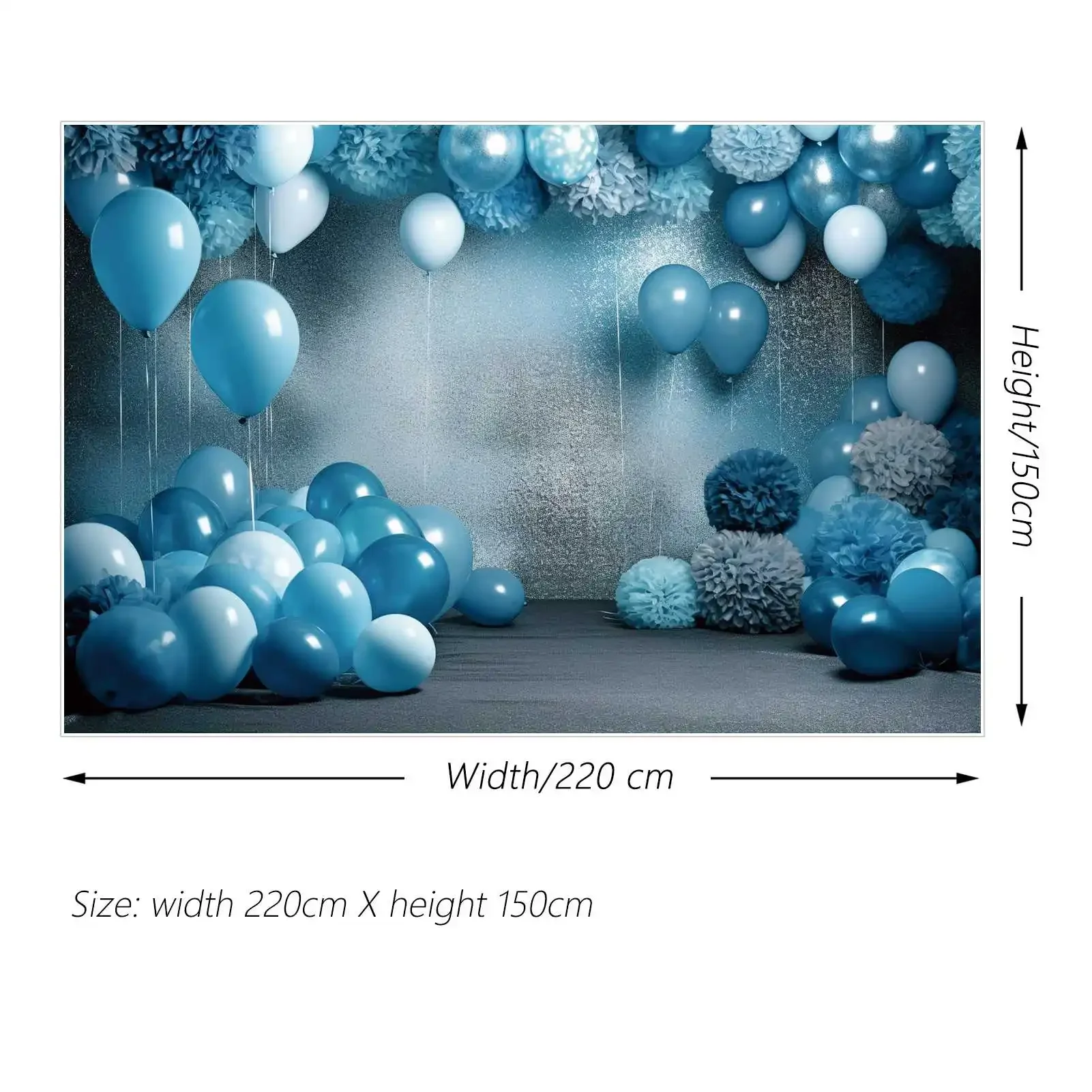 MOON.QG-fondo personalizado para fiesta de cumpleaños, cartel de papel de aluminio para pared, suelo, globo, flores, accesorios para fotomatón