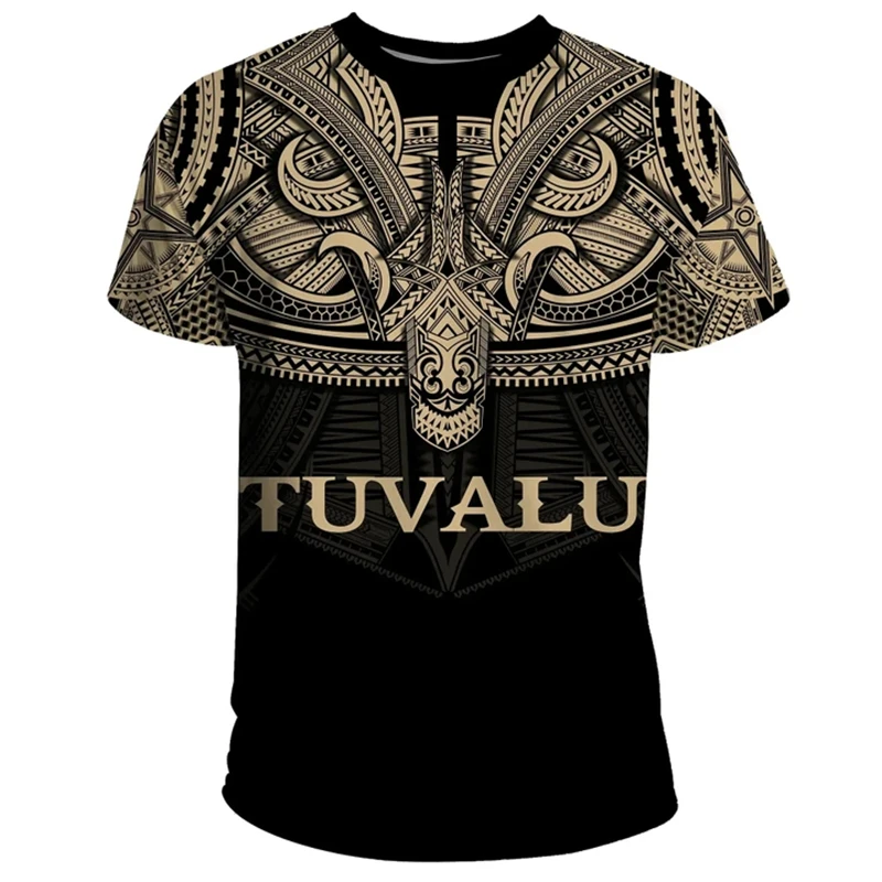 Tuvalu Flag Map Graphic T Shirts National Emblem T Shirt For Men Clothes Polynesia Unisex Tshirt Casual Man Tee Women Tops