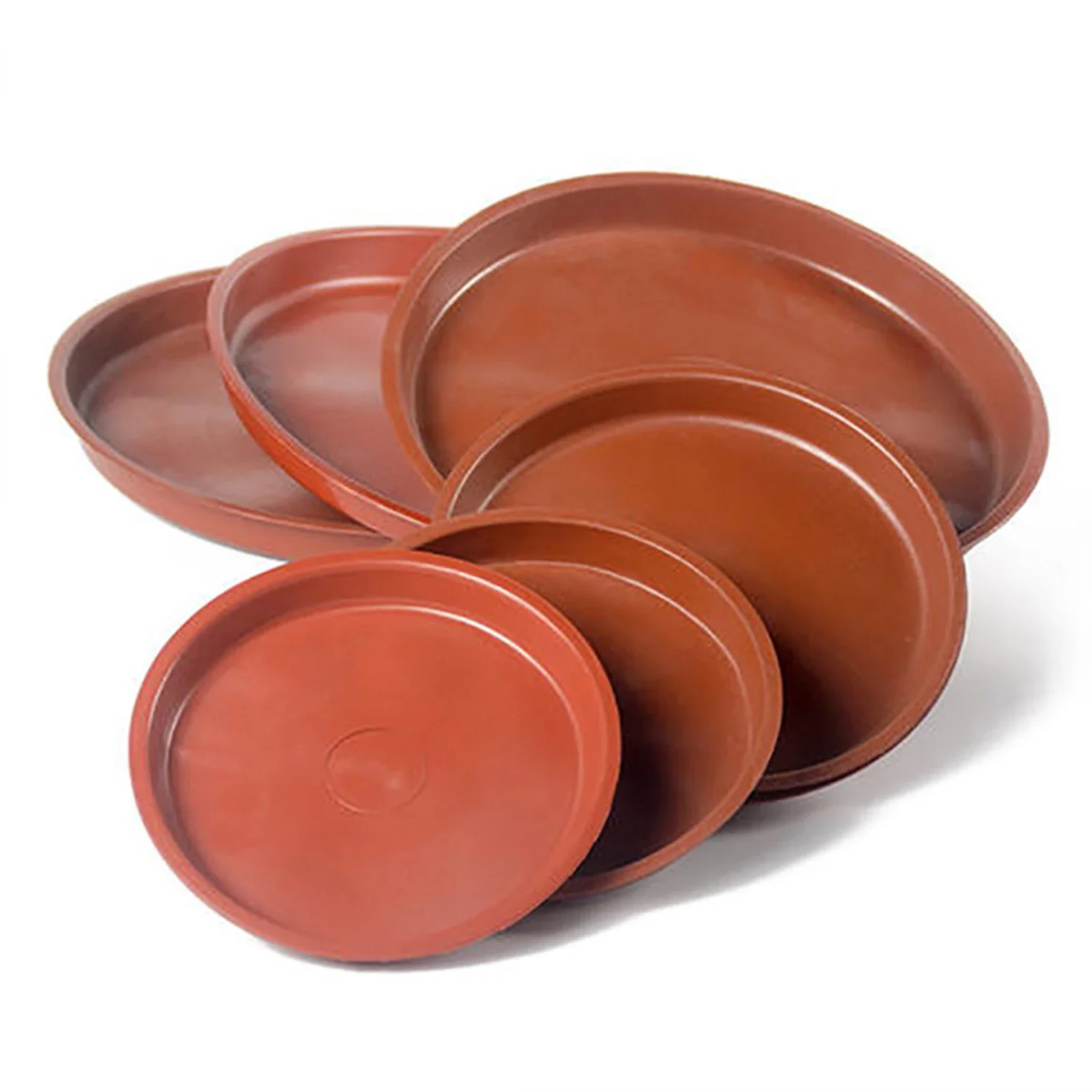 

6Pcs Durable Plastic PP Flower Pot Tray 4/6/8/10/12 Inch Round Drip Plant Saucer Flowerpot Tray Garden Supplies