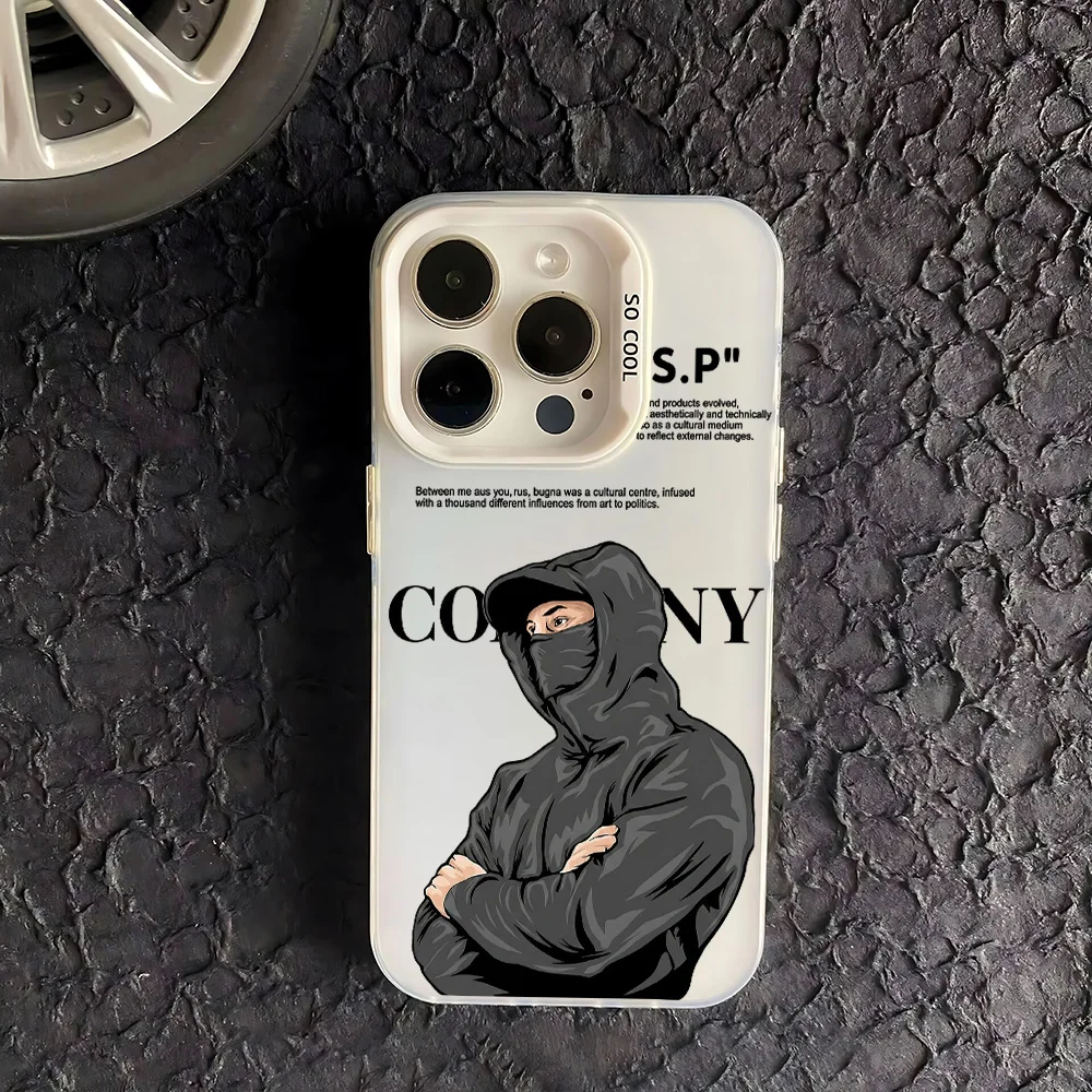 Waschbare Stoßfeste C-CP P-Puals Mattierte Hülle für iPhone 17 Air 16 E 15 14 Plus 13 12 Mini 11 Pro Max Acryl-Silikon-Abdeckung