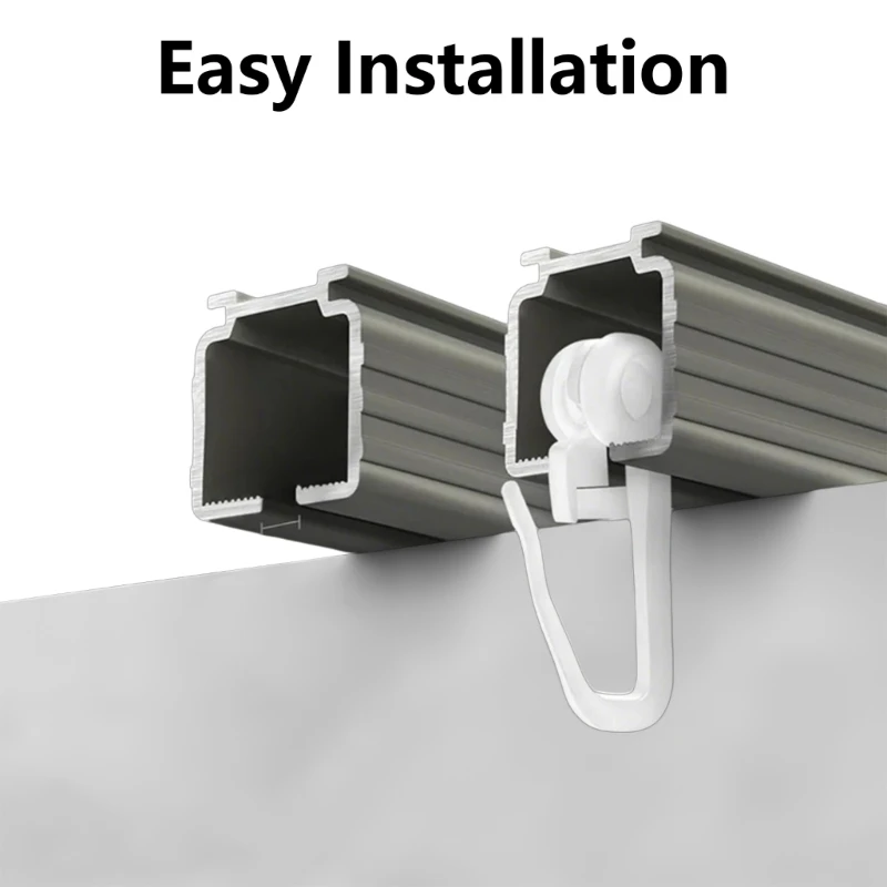 Gancio per binario per tende Binari per tende Set alianti per soffitto Gancio pieghevole con serratura