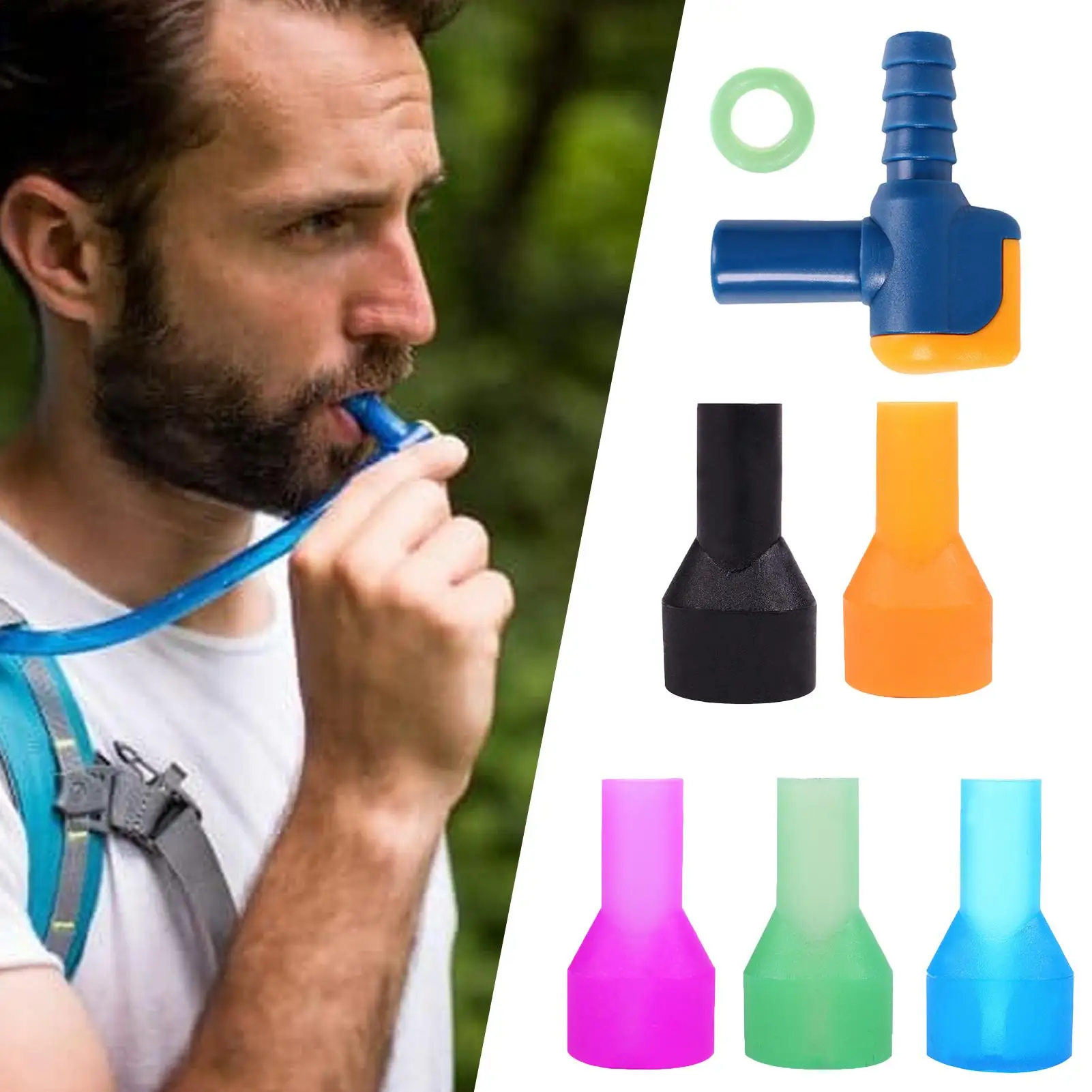 

Bite Valve Replacement Bite Valve Bladder Spout Replacement for Backpack Water Reservoir Silicone Reservoir Spout
